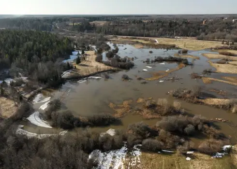Pārplūdusi Abava pie Kandavas